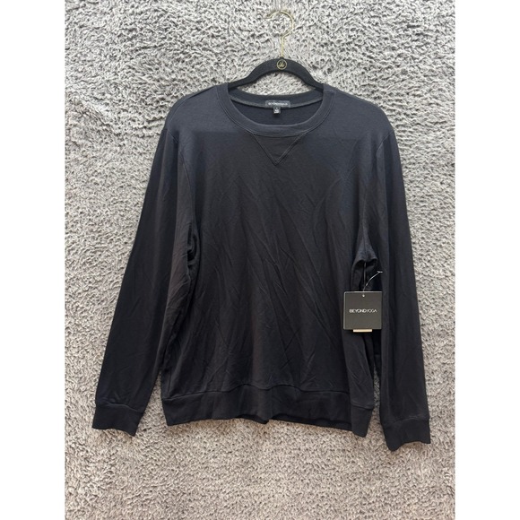 NWT Beyond Yoga Always Beyond Crew Neck Pullover Sweater Black‎ Men's Size L
